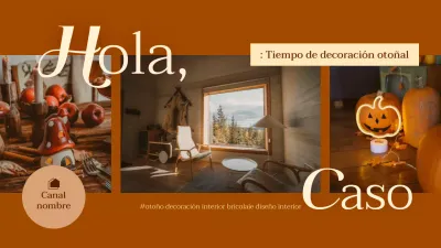 Funda de atrezzo para decoración interior otoñal sencilla en beige y marrón