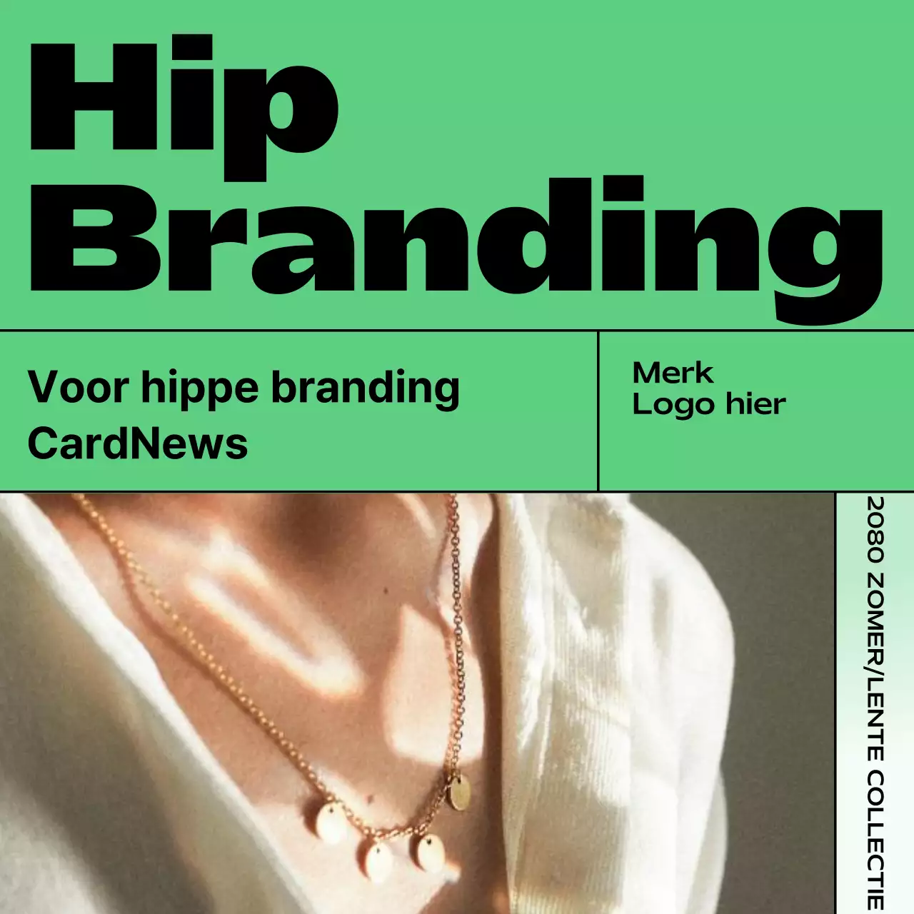 Promoot een groen, kitscherig merk