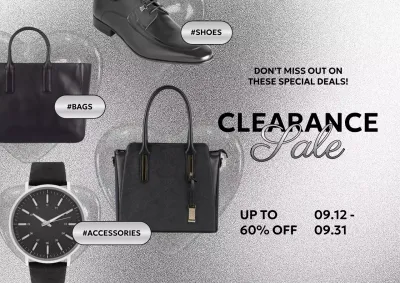 Black Modern Accessories Promotion Poster