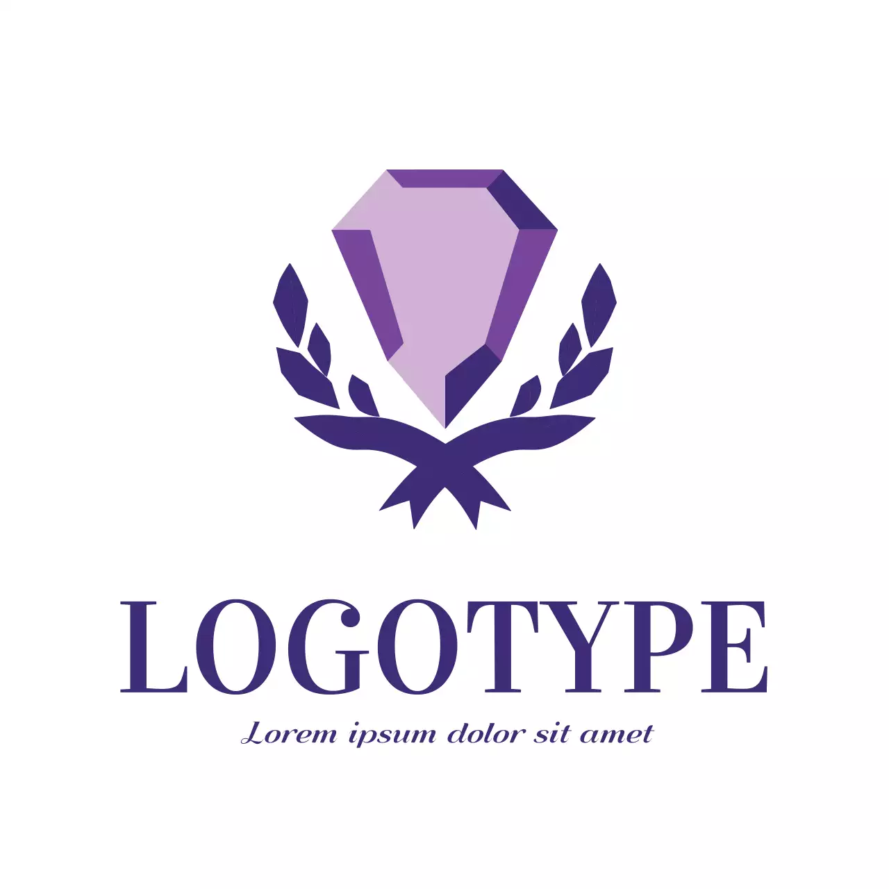 Purple Minimal Design Logo