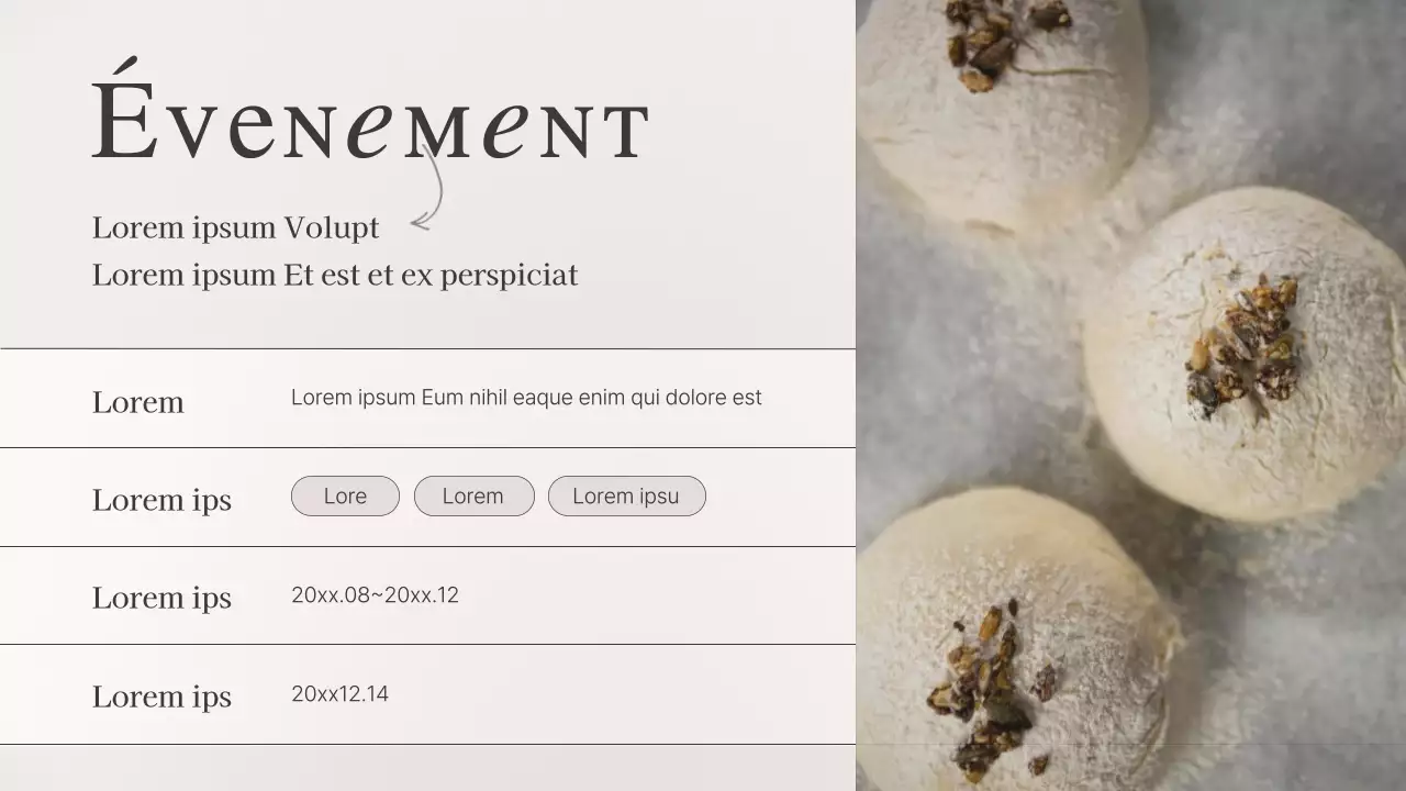 Matériel de cours d'une journée sur la pâtisserie de luxe dans les tons bruns et beiges