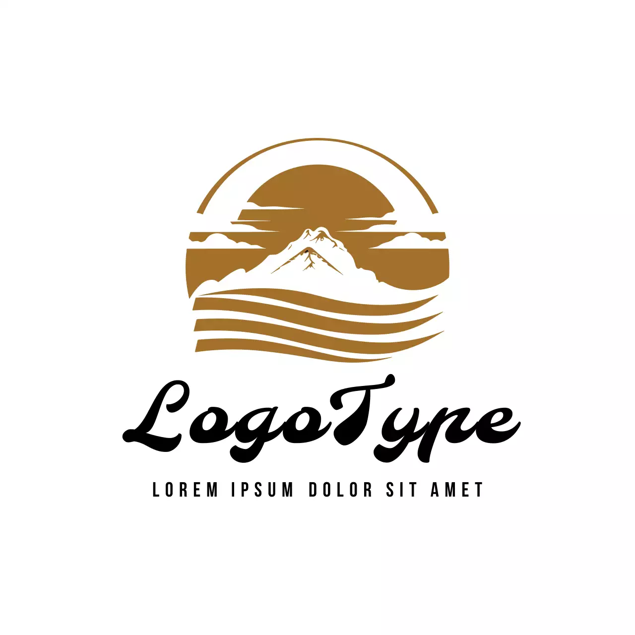 Gold Rustic Design Logo