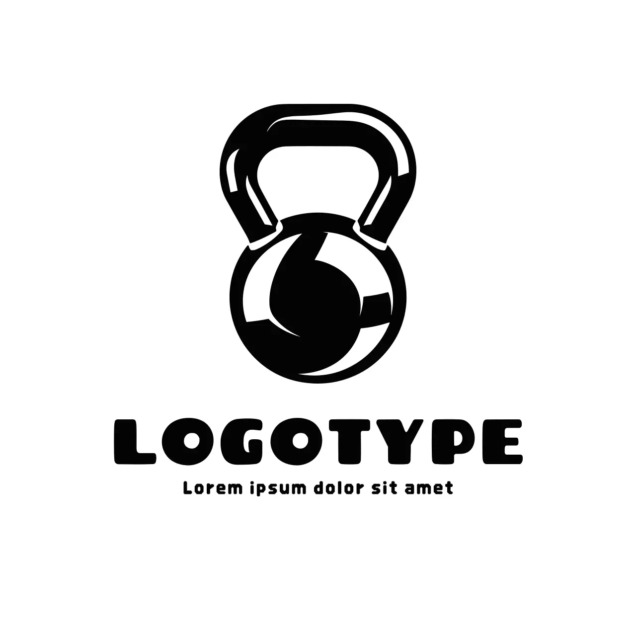 Black Minimal Fitness Logo