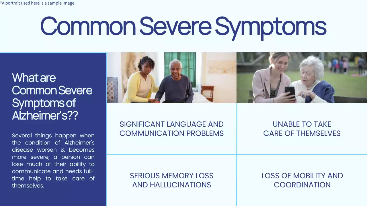 Blue Professional Alzheimer's Guide Presentation