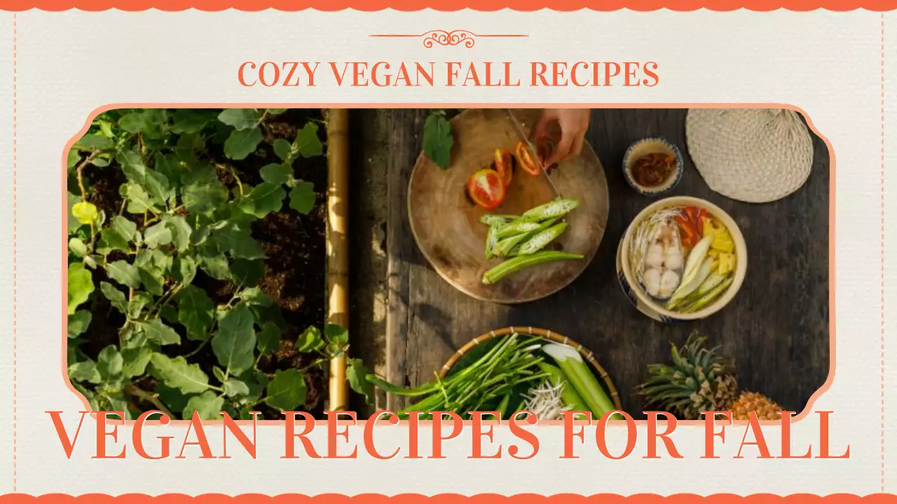 Orange Rustic Vegan Recipe Guide YouTube Thumbnail