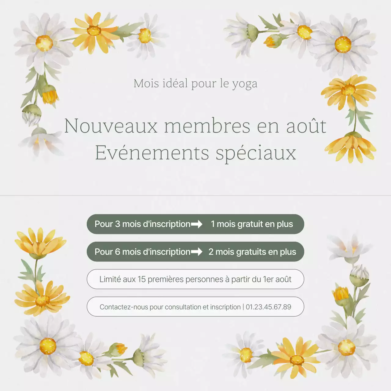 Cours de yoga d'été de Grey's Nature post