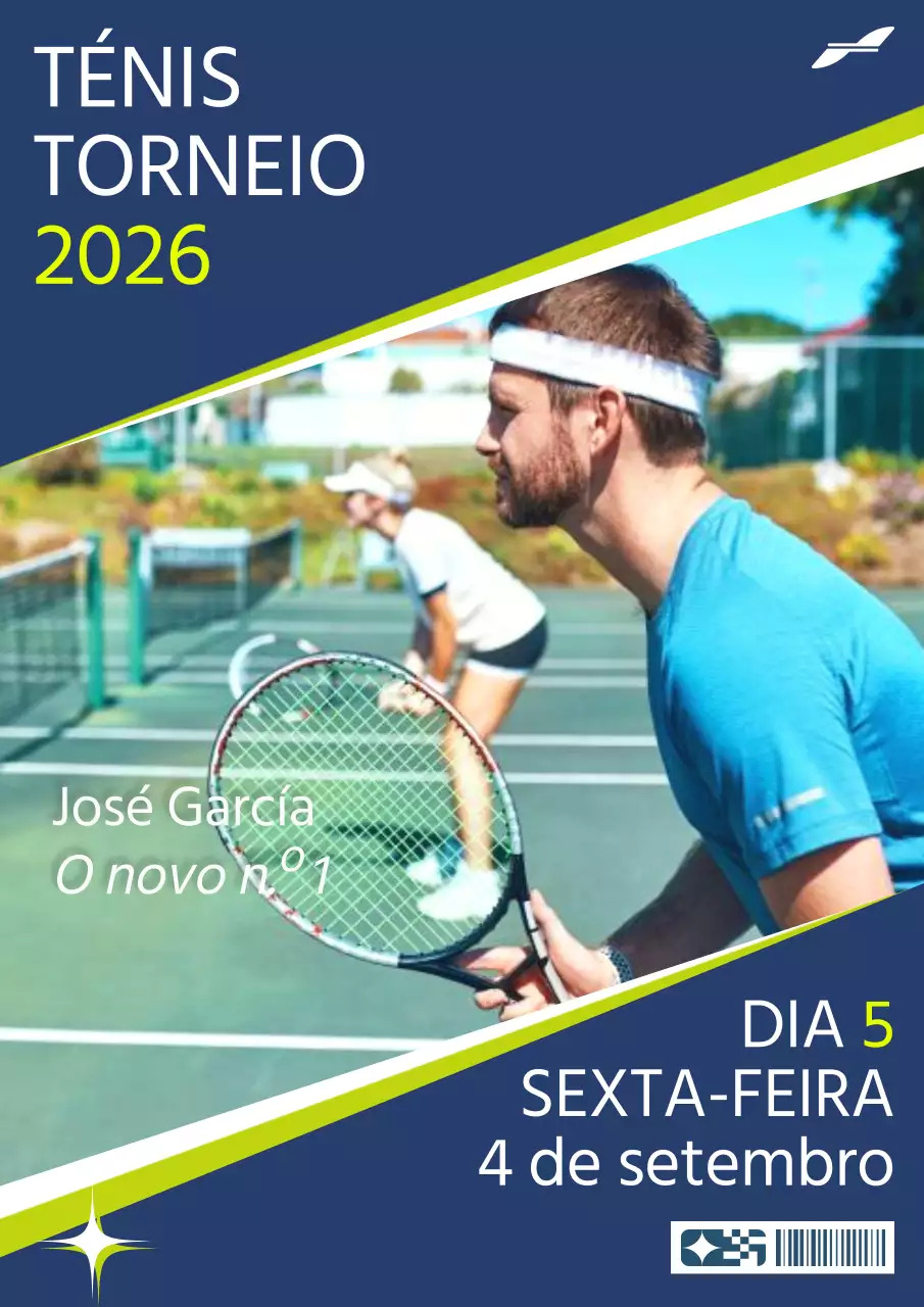 Promoção de atualização do Lime Navy Modern Tennis Championships
