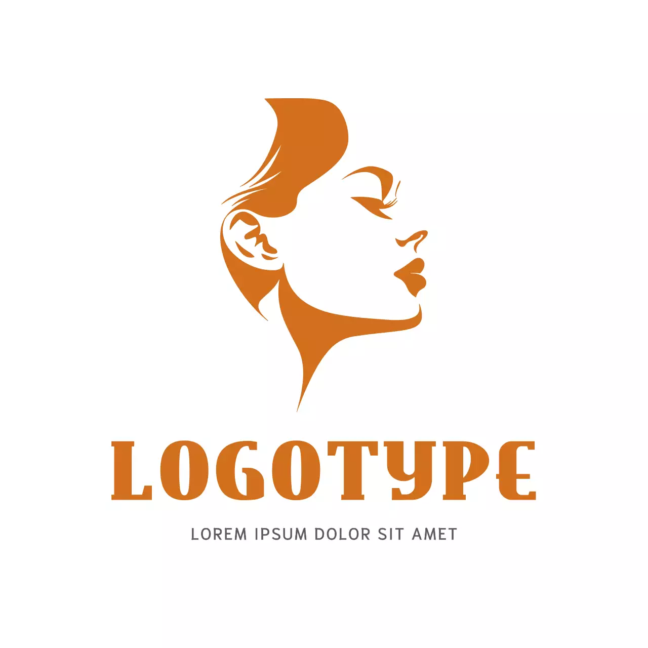Orange Minimalist Design Logo