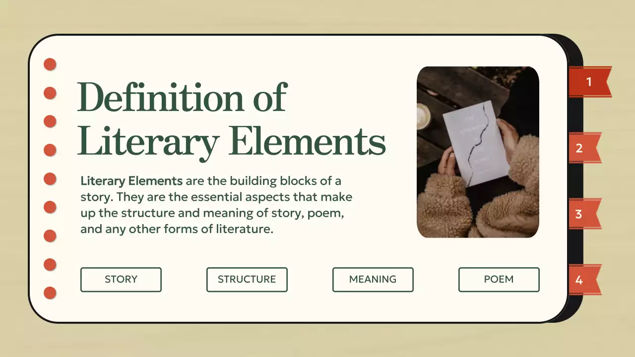 Beige Simple Literature Guide Presentation