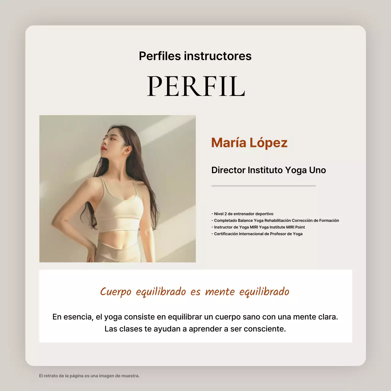 Yoga moderno hong en beige