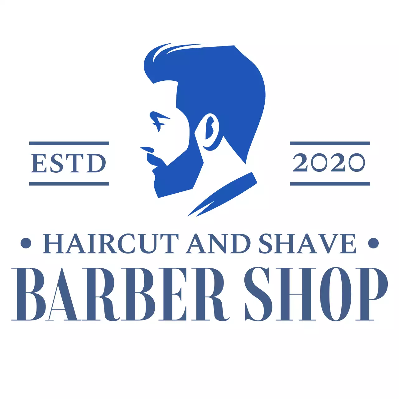 Promote a blue classic barbershop