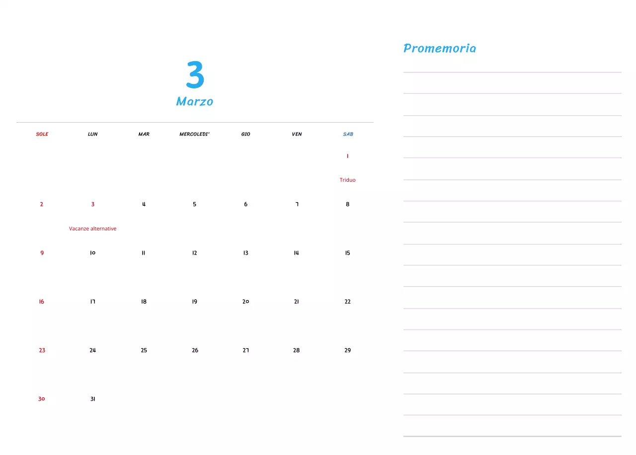 Calendario di Capodanno con simpatiche illustrazioni
