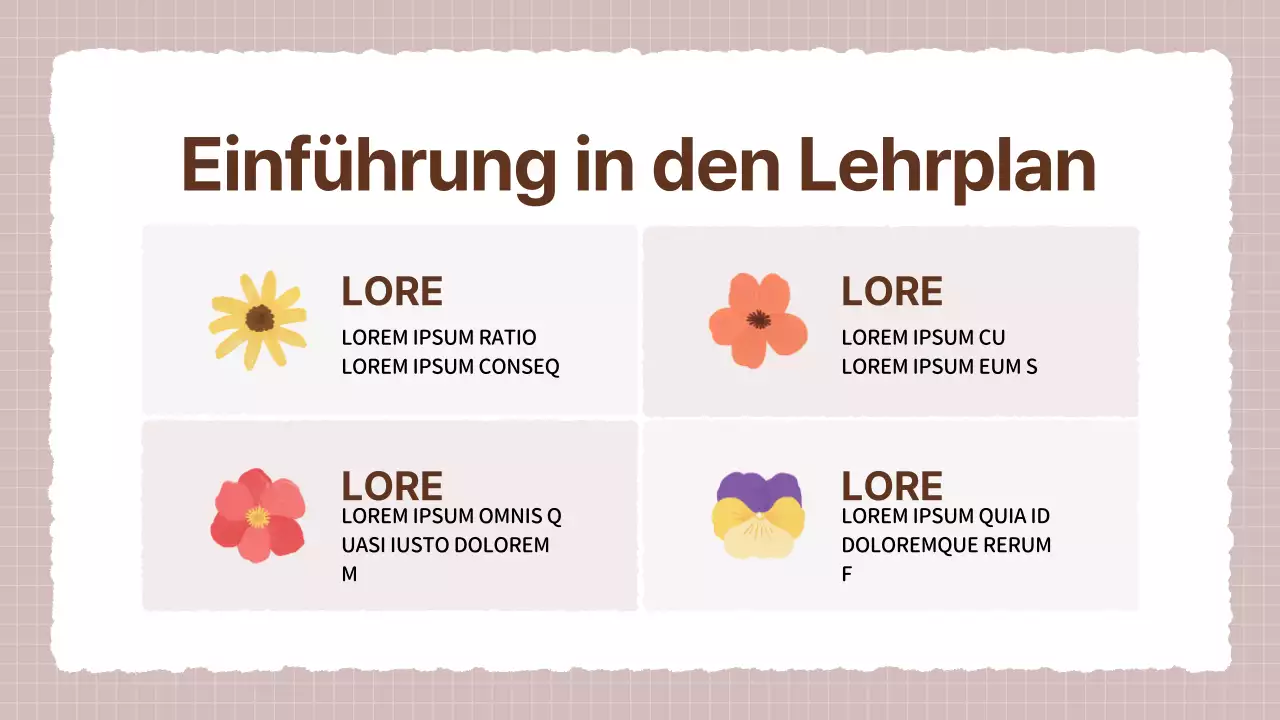 Ein gemütlicher beige-brauner Kunstschulprospekt