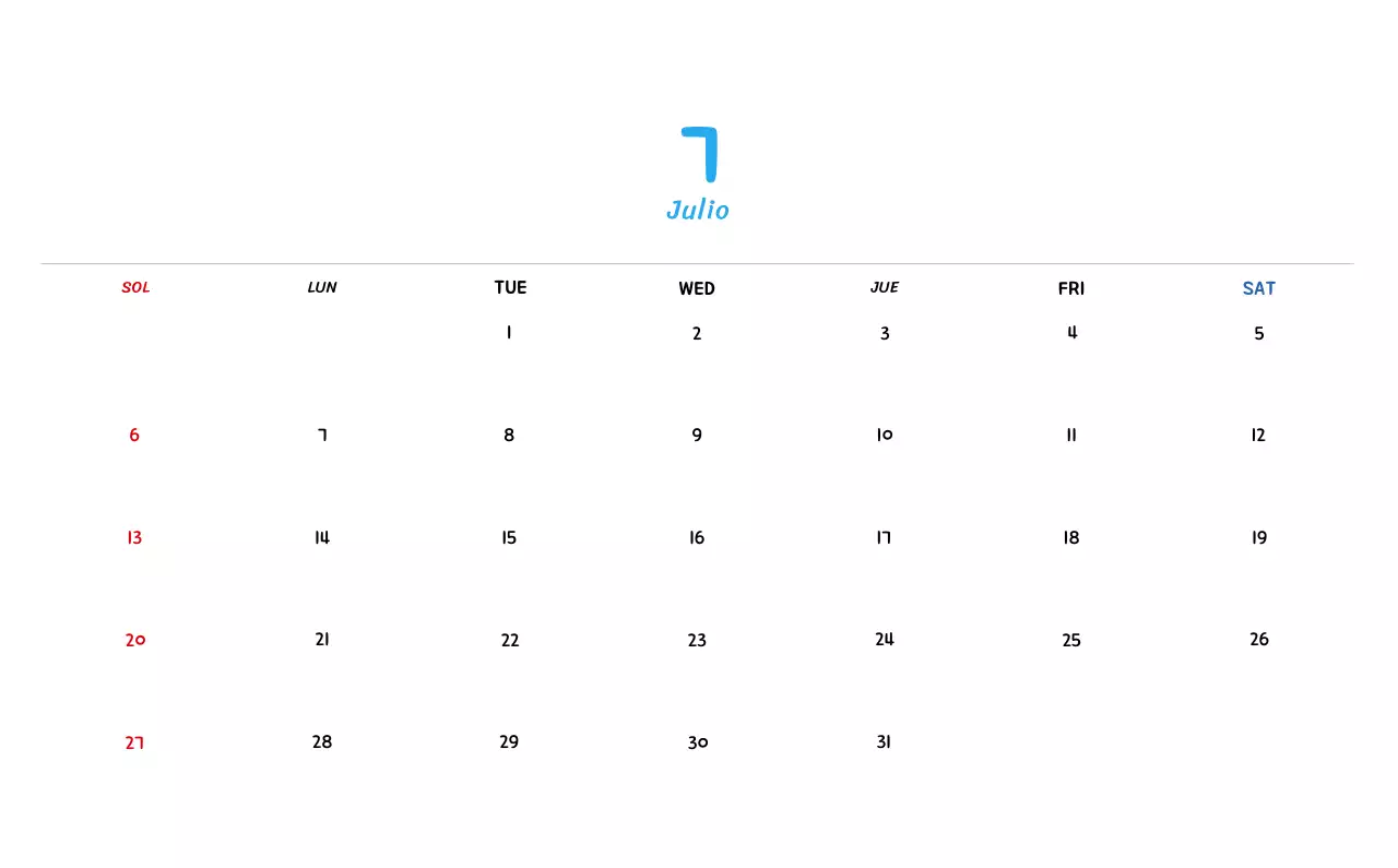 Calendario de Año Nuevo con simpáticas ilustraciones