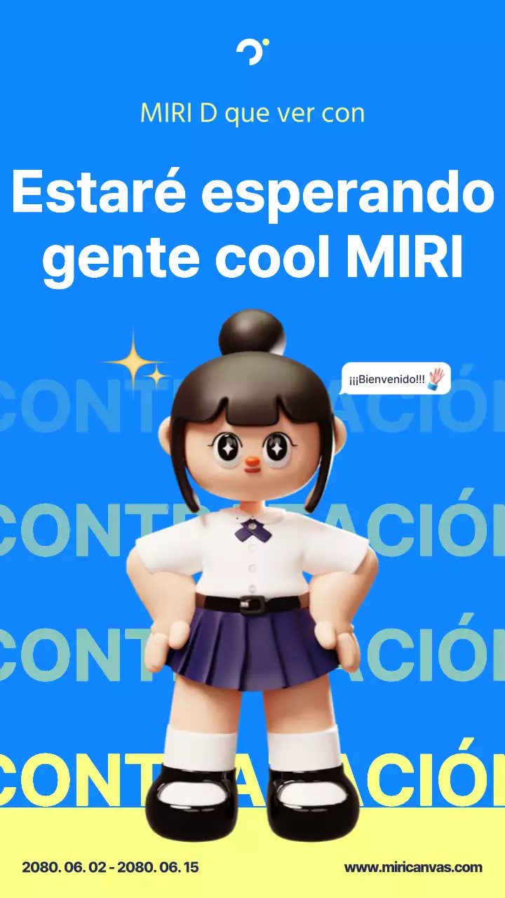 Un bonito anuncio de contratación en azul y amarillo