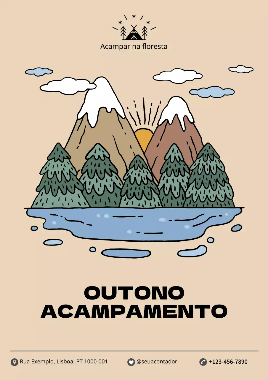 O bege e o caqui estão na moda para os anúncios de campismo de outono