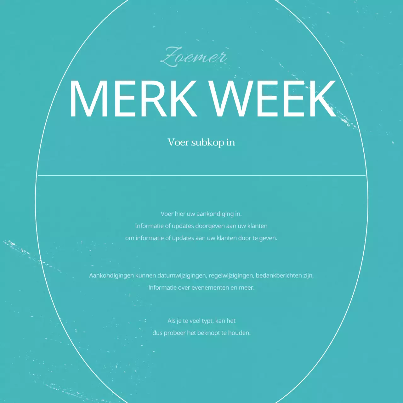 Een branded social media-post met een groen, vintage zomerthema