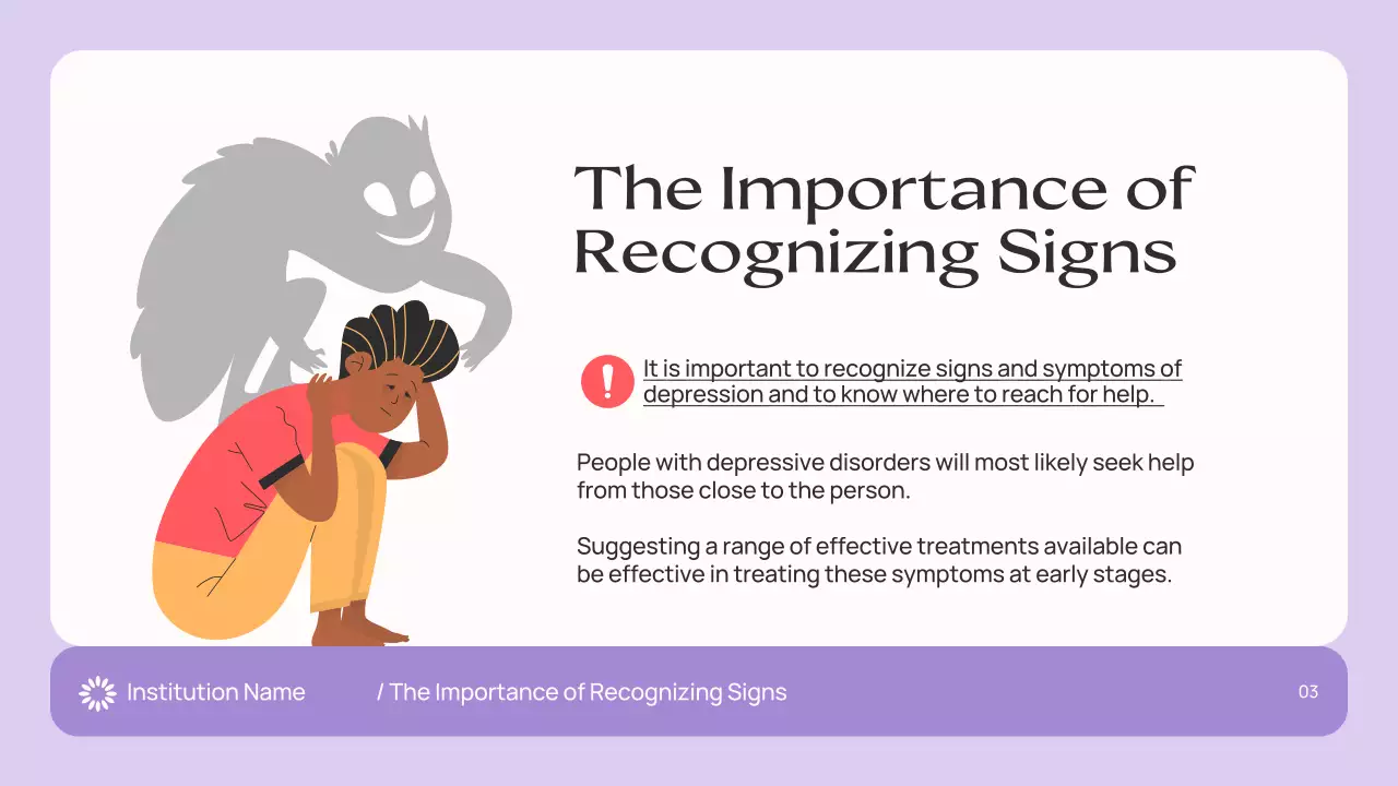 Purple Simple Mental Health Guide Presentation