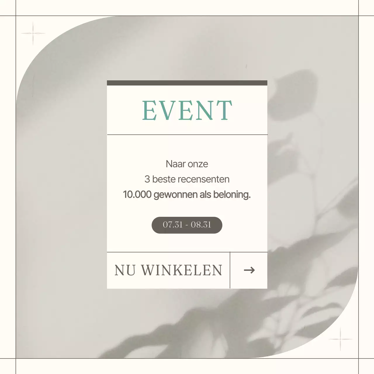 Een minimalistisch modemerk in beige en mint promoten