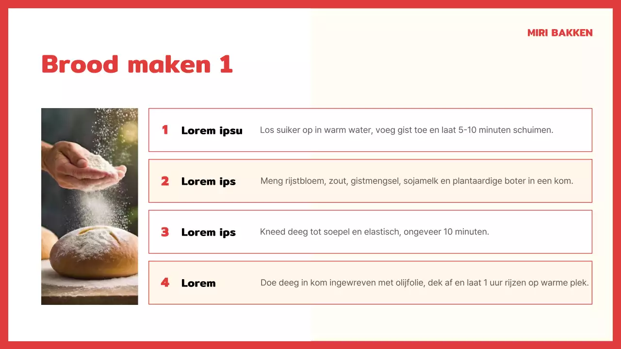 Over deze schattige rood met gele veganistische bakles van een dag