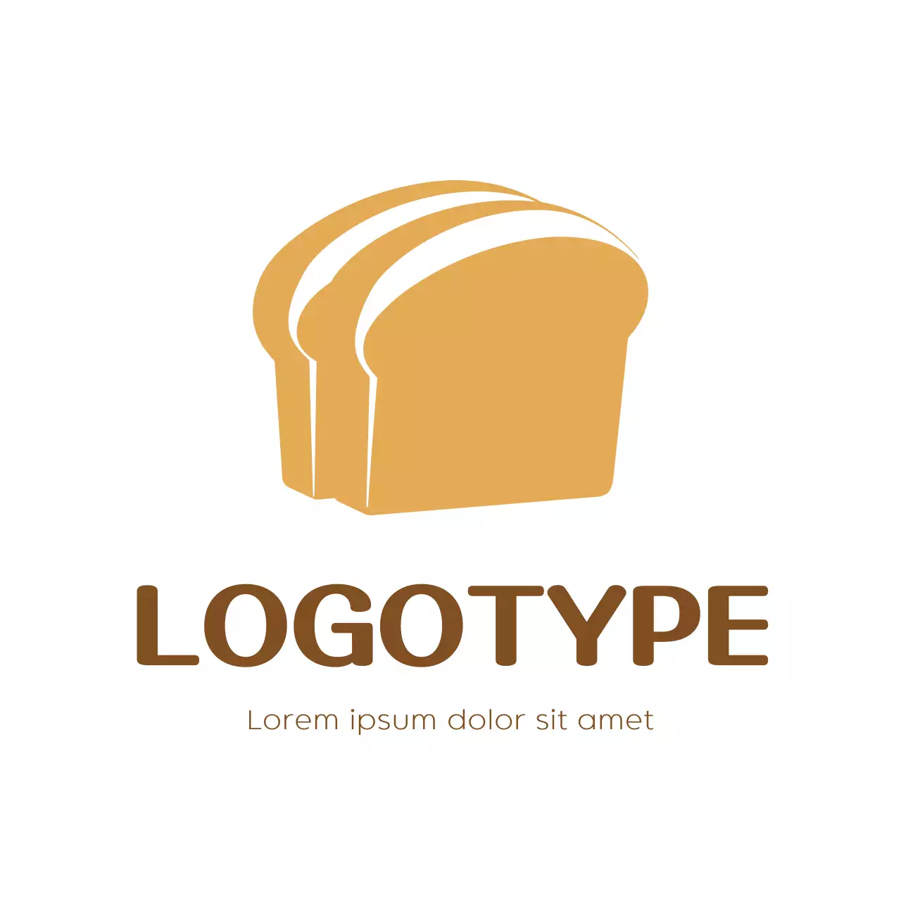 Beige Minimal Bread Logo
