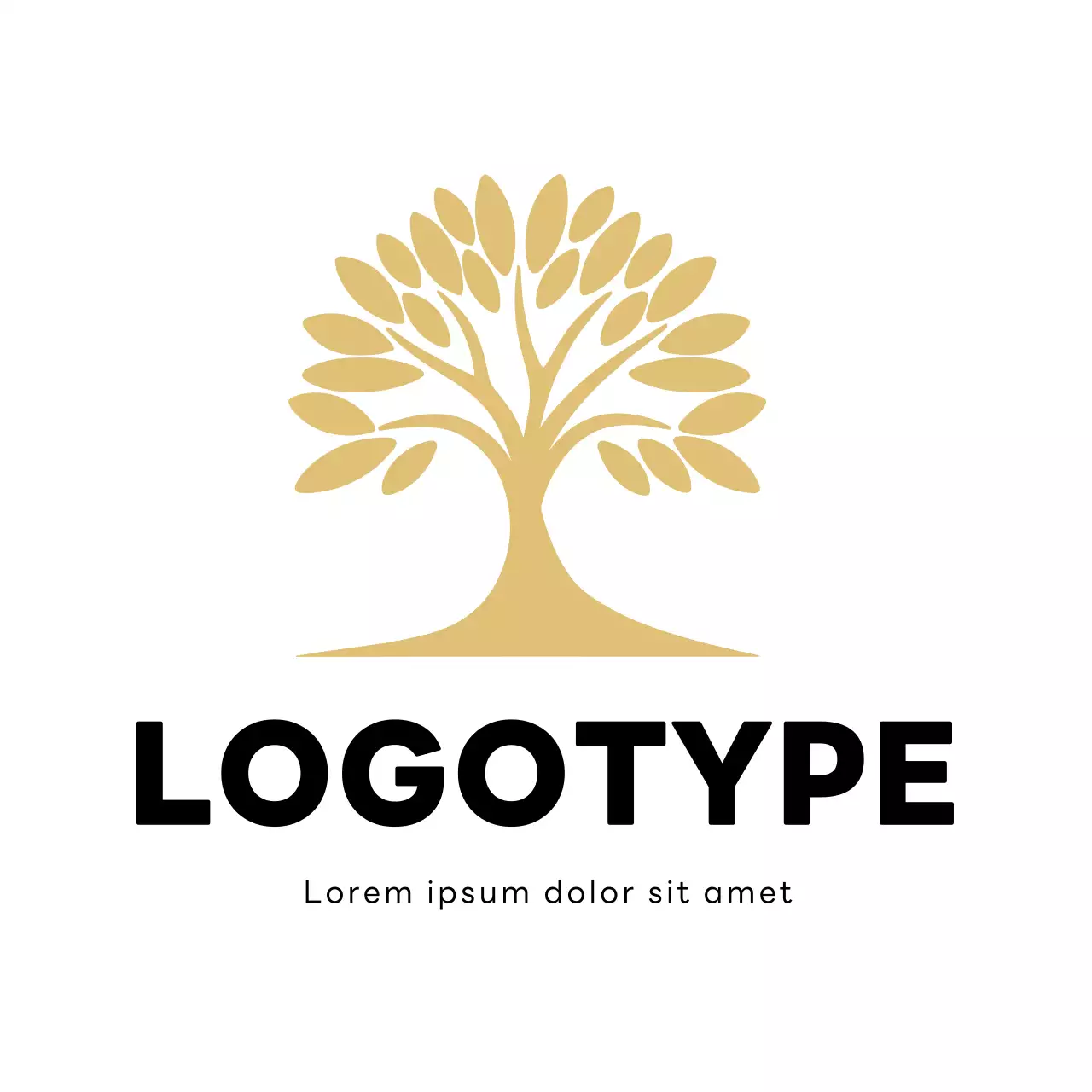 Gold Minimalist Business Card Logo