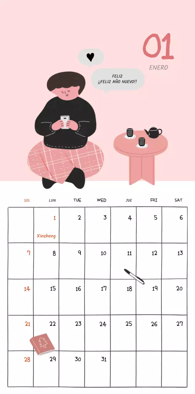 Un concepto de ilustración cotidiano, colorido y simpático