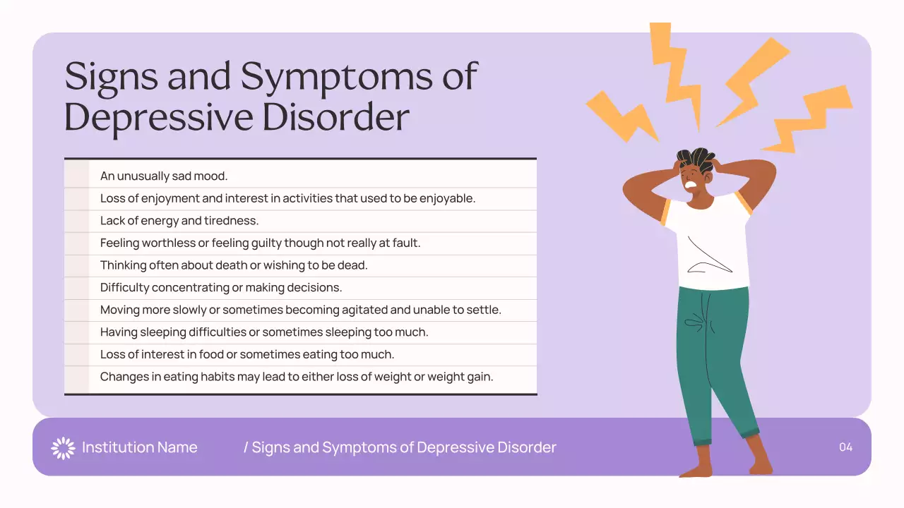 Purple Simple Mental Health Guide Presentation