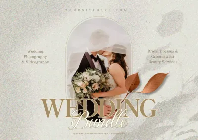 Beige Elegant Wedding Promotion Poster