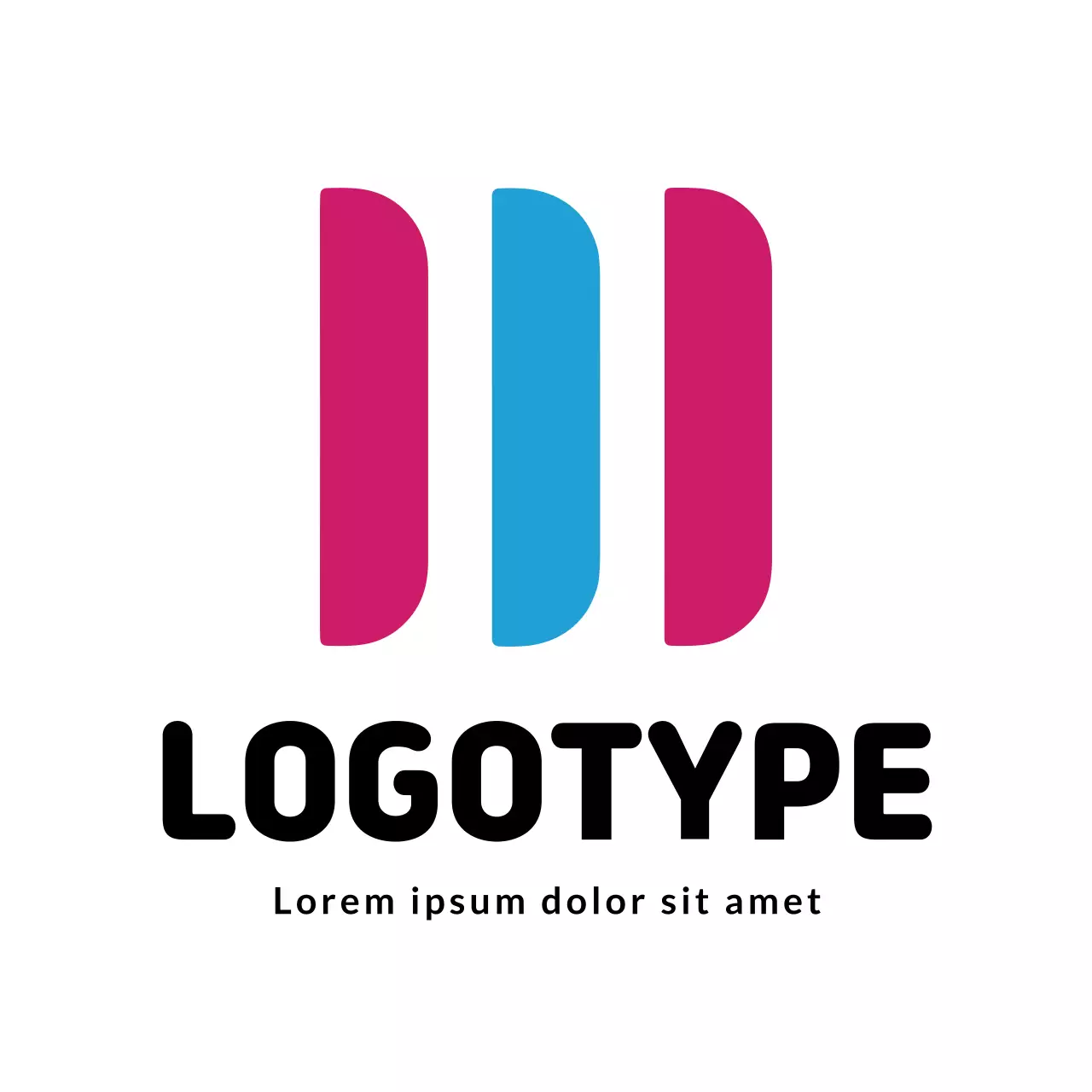 Pink Modern Design Logo