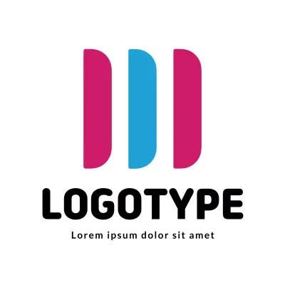 Pink Modern Design Logo