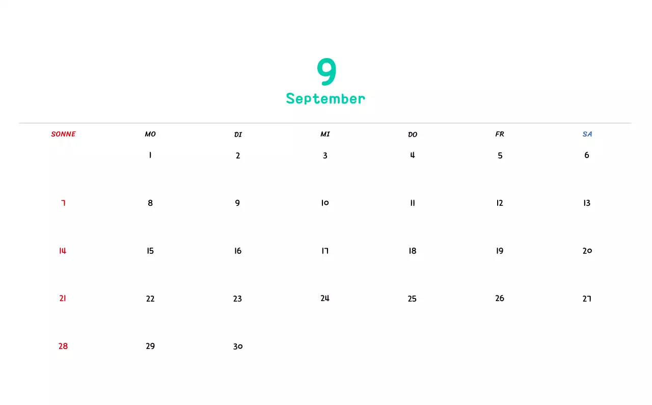 Neujahrskalender mit niedlichen Illustrationen