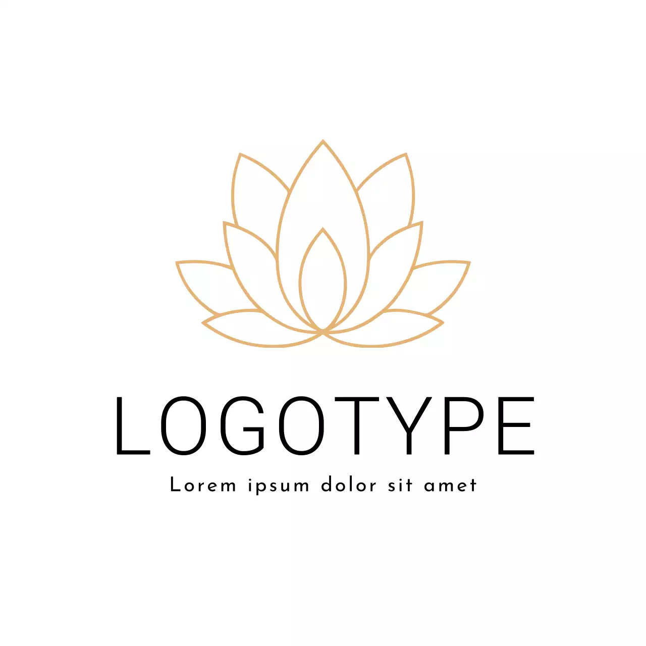 Gold Minimal Design Logo