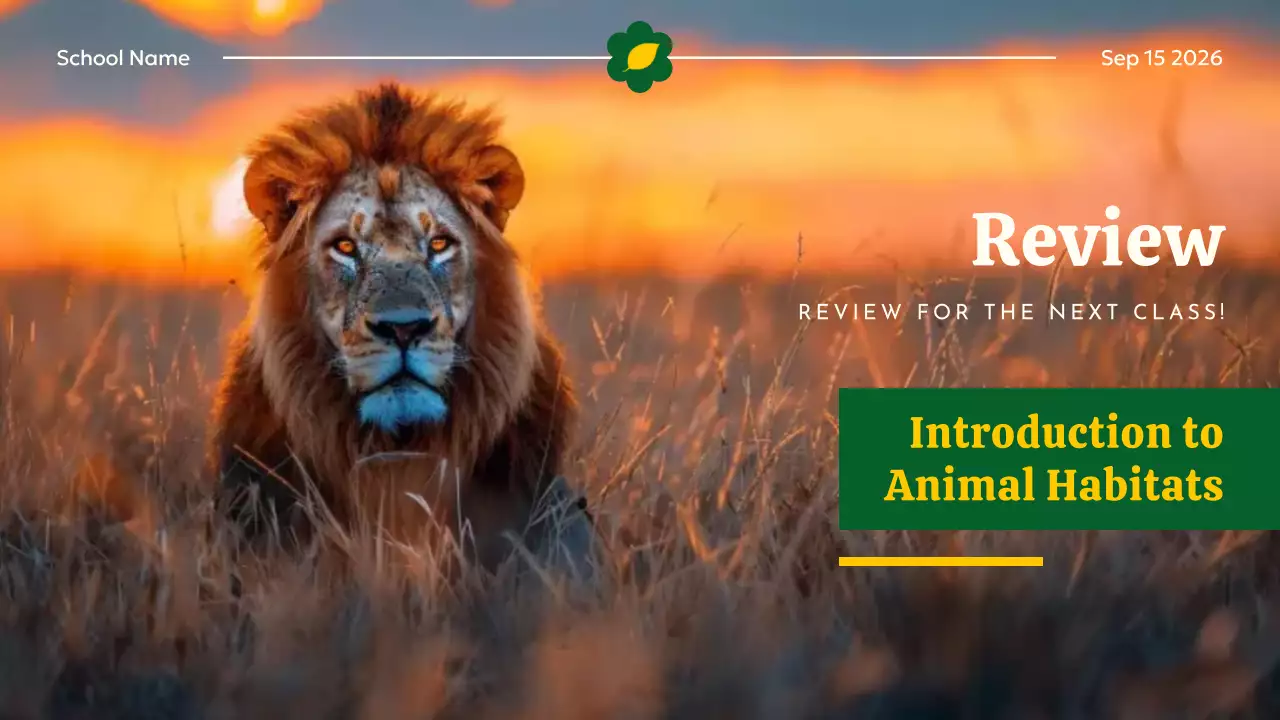 Yellow Educational Animal Guide Presentation