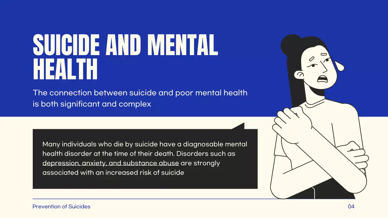 Blue Minimal Mental Health Guide Presentation