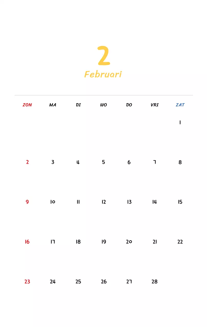 Nieuwjaarskalender met schattige illustraties