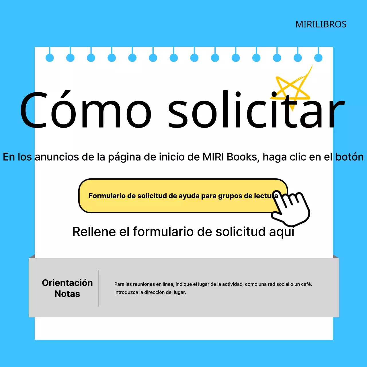 Promueva un club de lectura minimalista de verano en amarillo y azul