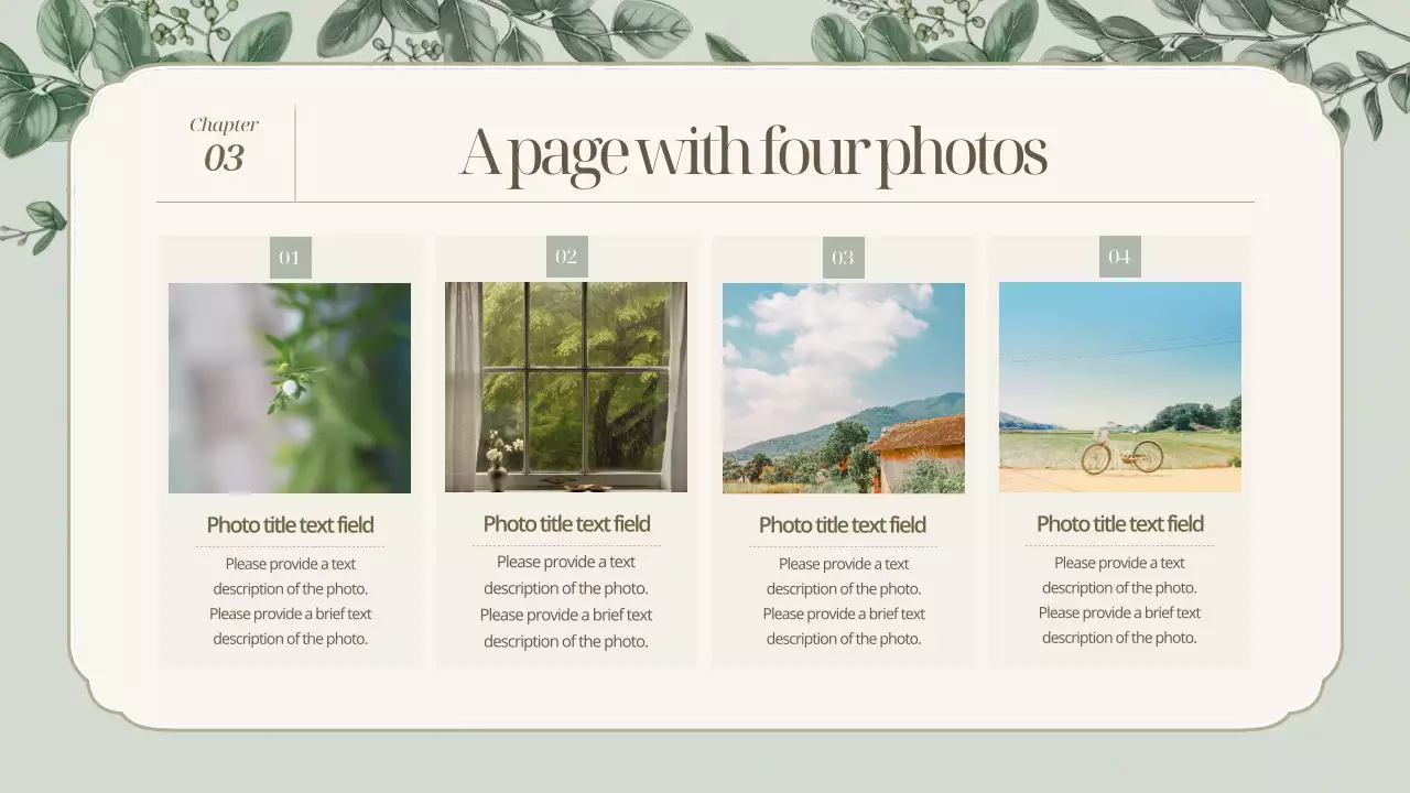 그린 엘레강트 보태니컬 프레젠테이션