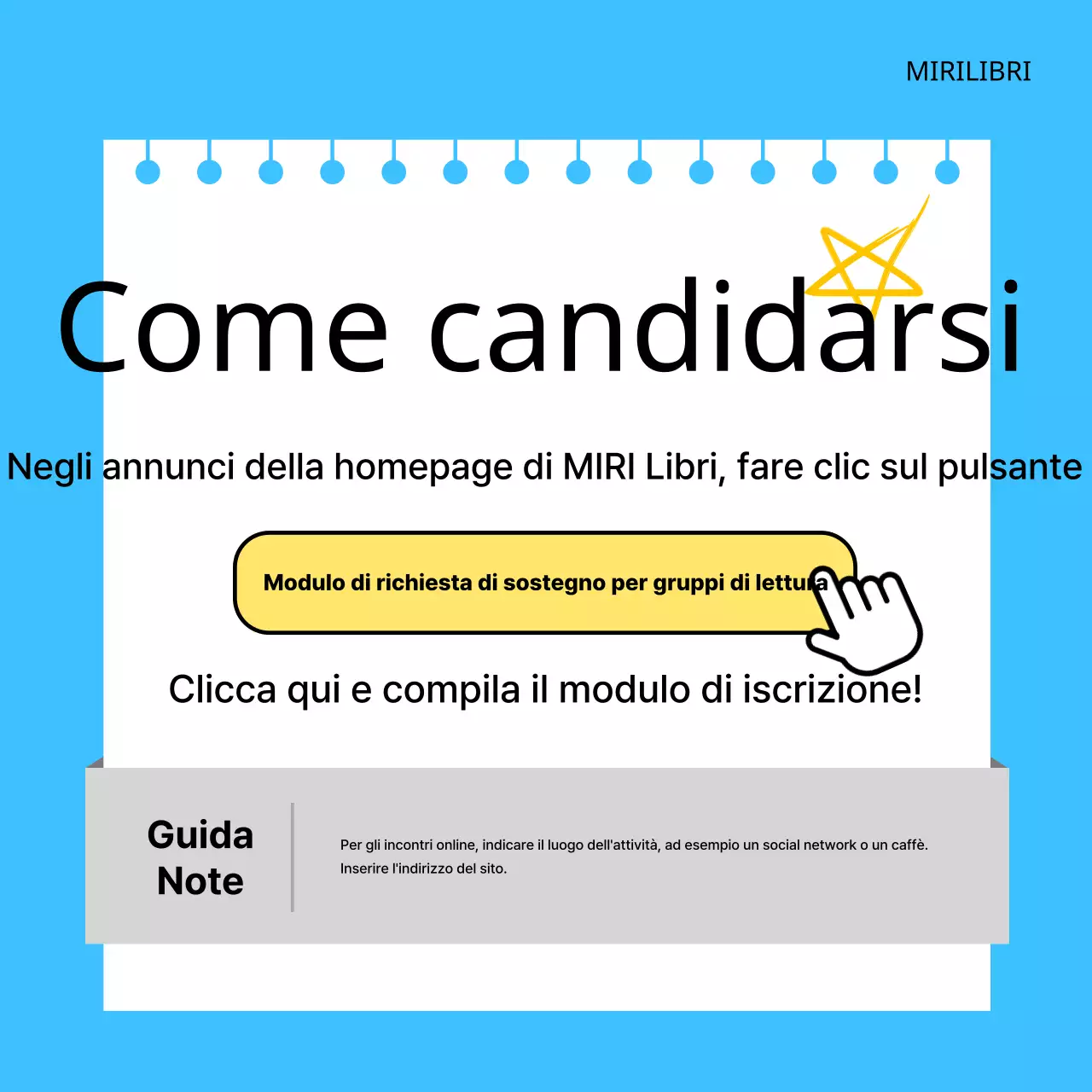 Promuovere un club del libro estivo minimalista in giallo e blu