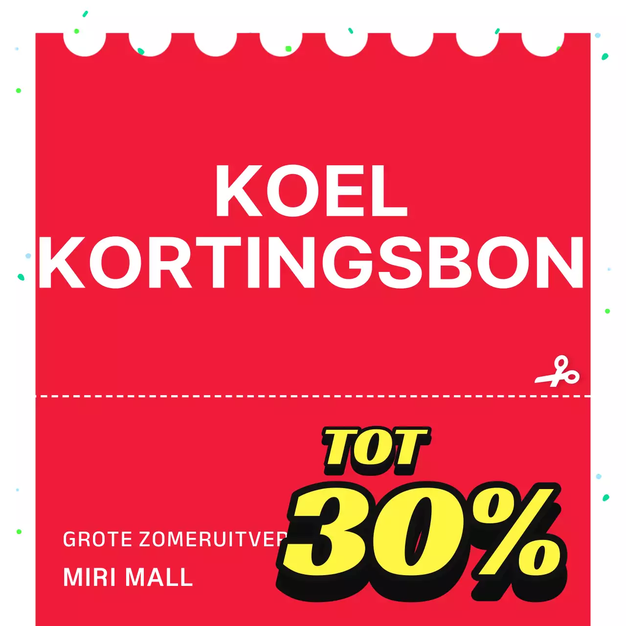 Promoot zomerverkopen met rode accenten