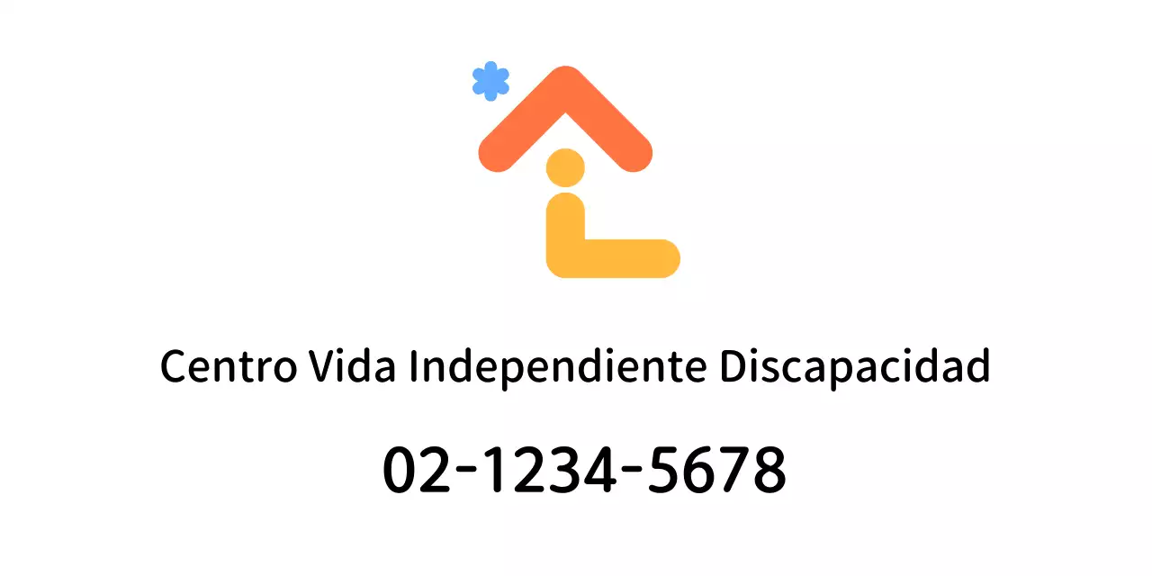 Logotipo promocional de un centro de bienestar en forma de casa