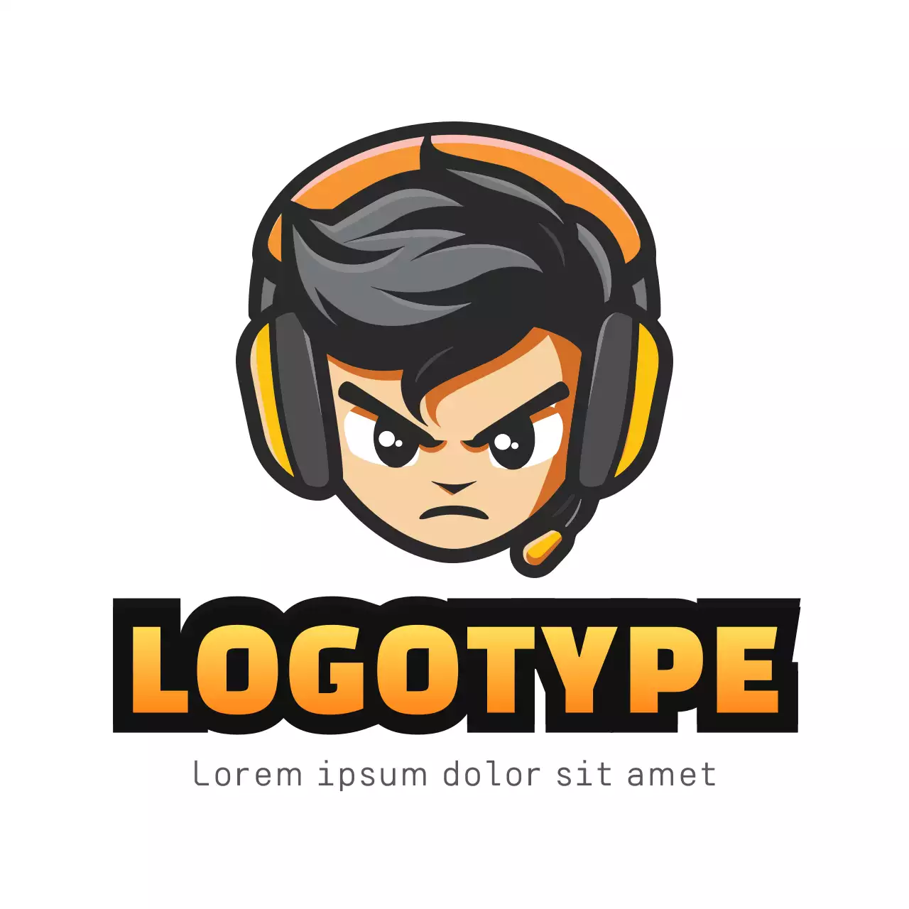 Orange Comic Gaming Logo