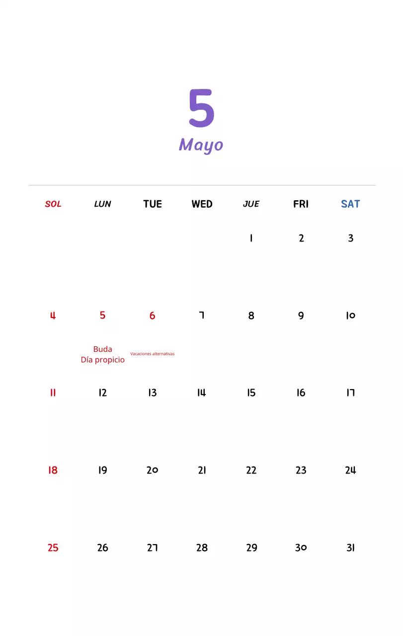 Calendario de Año Nuevo con simpáticas ilustraciones