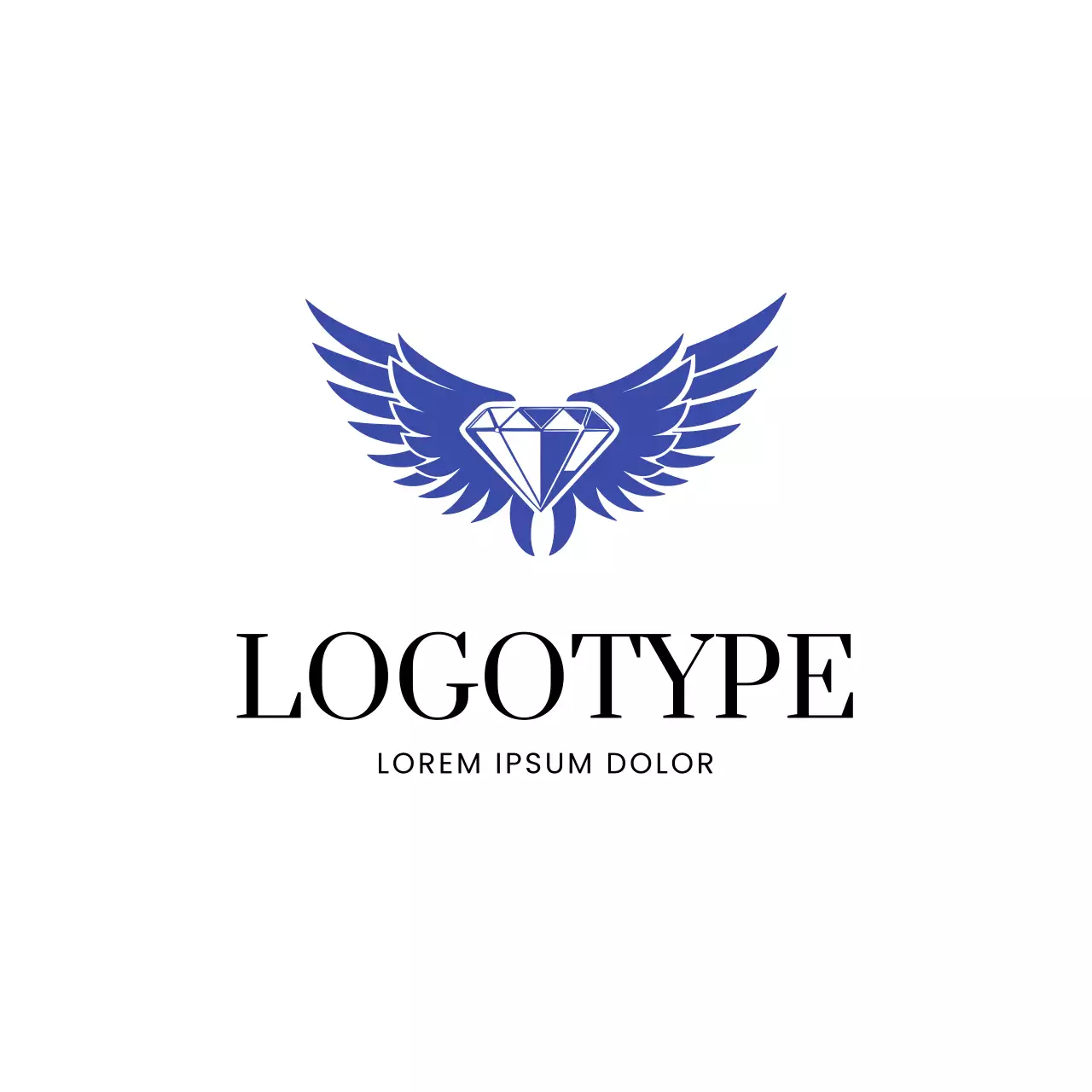 Blue Minimal Design Logo