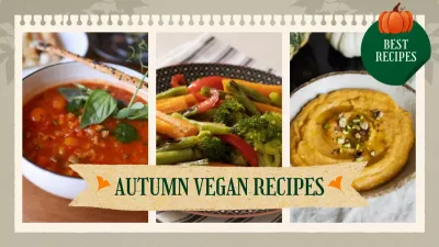 Beige Rustic Vegan Recipe YouTube Thumbnail