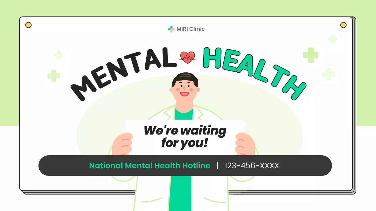 Green Minimal Mental Health Announcement Presentation