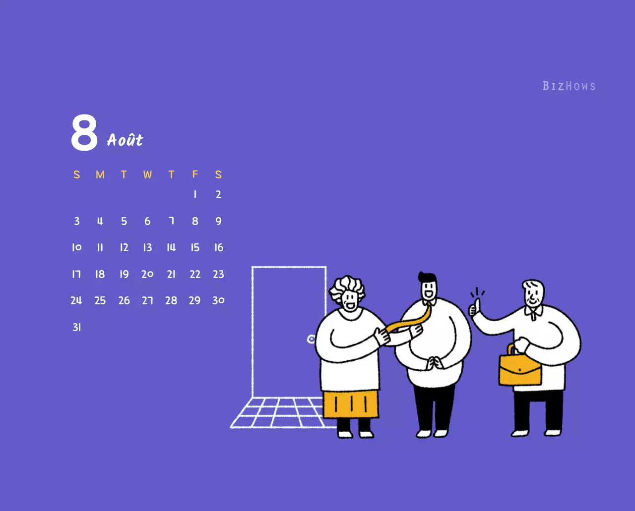 Calendrier du Nouvel An avec de jolies illustrations