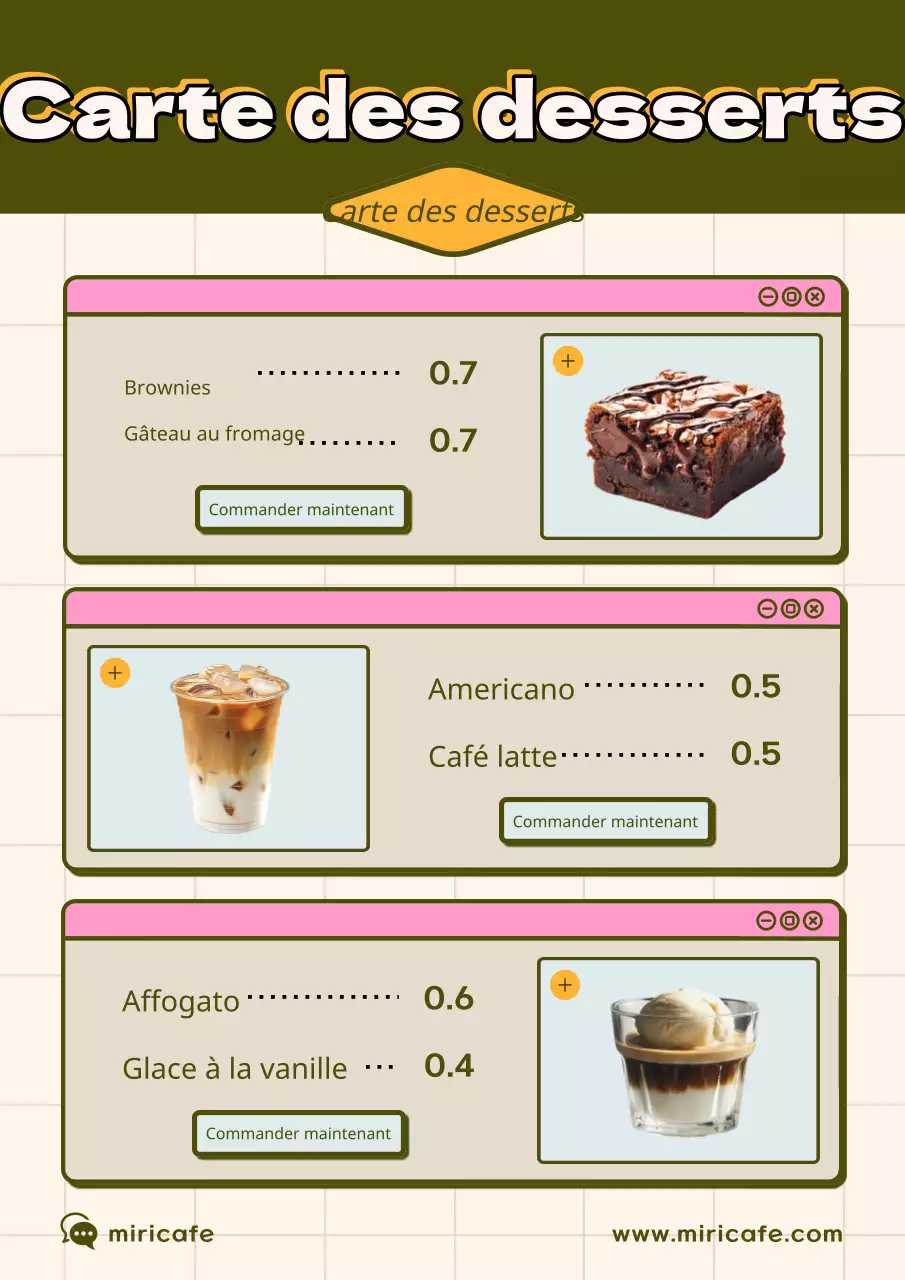 Une collection de tableaux de menu de restaurant tendance en vert et ivoire