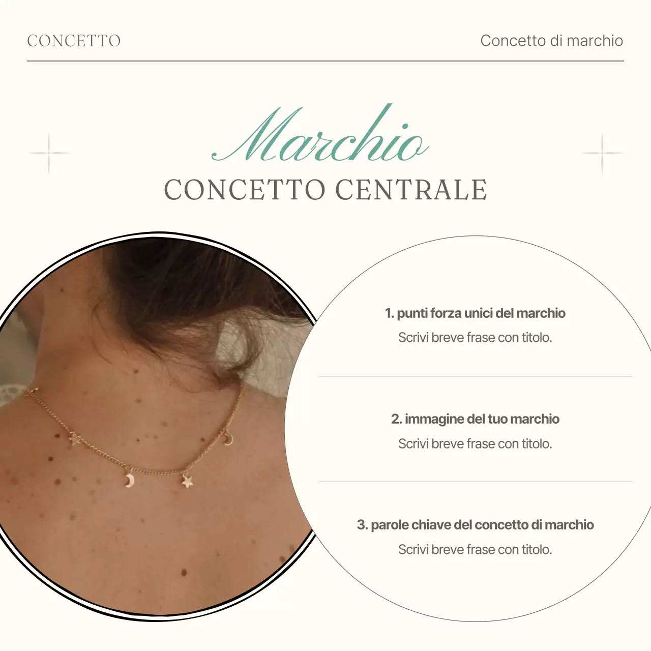 Promuovere un marchio di moda minimalista in beige e menta