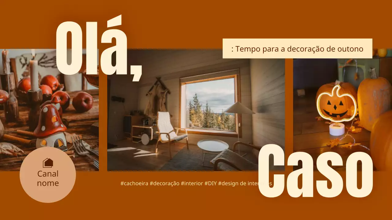 Capa para adereços de decoração de interiores simples de outono em bege e castanho